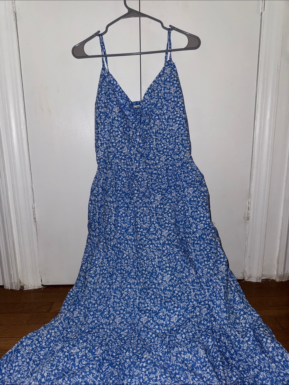 100% Cotton Never Worn Blue Patterned Dress